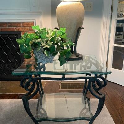 Ballard Designs Scrolled Iron End Table