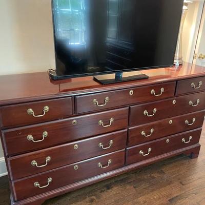 Mahogany Dresser 20" D x 35" H 68" W