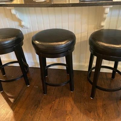 These swivel, leather counter stools are available from Pier 1. 