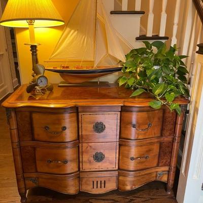 Provincial Louis XV dresser makes a statement as soon as your guests enter your home. 52" W x 22.5" D x 33" H