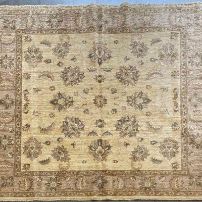 Pakistani Hand-Knotted Rug 6'7" x 6'8"...