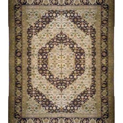 Turkish Hand-Knotted Rug 9' x 6'...