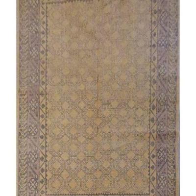 Pakistani Hand-Knotted Rug 9'4" x 6'10"...