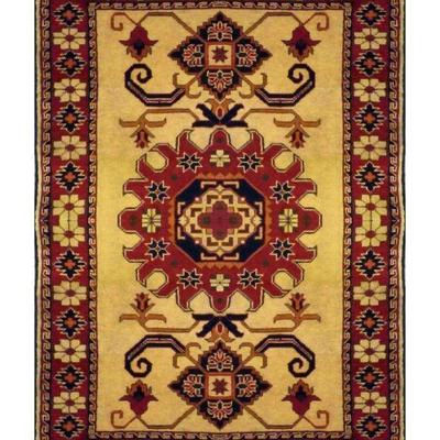 Pakistani Hand-Knotted Rug 5'10" x 3'6"...