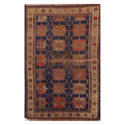 Pakistani Hand-Knotted Rug 3'4" x 4'3"...