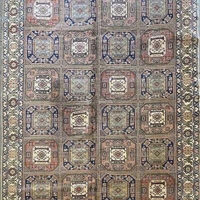 Turkish Hand-Knotted Rug 6'6
