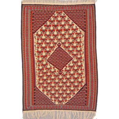 Sanandaj Persian Kilim 5'1" X 3'8"...