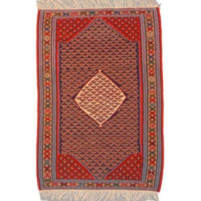 Sanandaj Persian Kilim 5'2" X 3'10"...