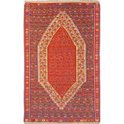 Sanandaj Persian Kilim 7'6" X 4'7"...