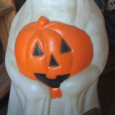 Shed Lot: Halloween GHOST Blowmold and 36" Lighted Snowman