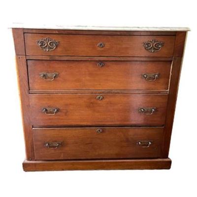 Lot 049   0 Bid(s)
Antique 19th C Marble Top Four Drawer Chest