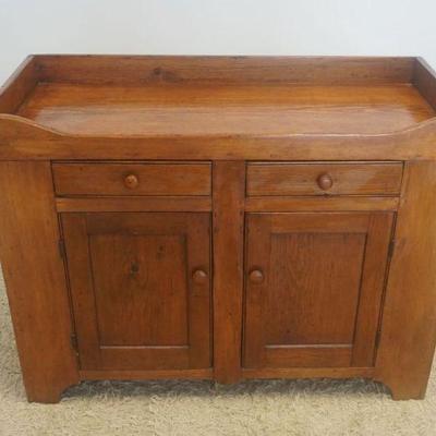 1136	ANTIQUE PINE DRY SINK	ANTIQUE PINE DRY SINK, 2 DRAWERS OVER 2 DOORS, APPROXIMATELY 18 IN X 43 IN X 33 IN HIGH
