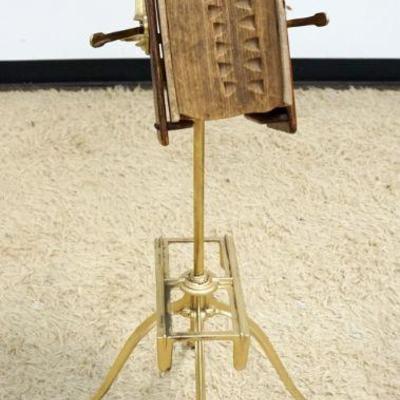 1042	VICTORIAN DICTIONARY STAND ON ADJUSTABLE CAST IRON FRAME
