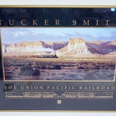 1112	TUCKER SMITH PRINT THE UNION PACIFIC RAILROAD	TUCKER SMITH FRAMED PRINT THE UNION PACIFIC RAILROAD *BIG BOY*, APPROXIMATELY 31 IN X...