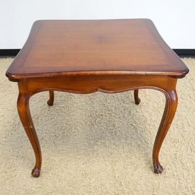 1225	ITALIAN FRUITWOOD GAME TABLE	ITALIAN FRUITWOOD GAME TABLE W/PULL OUT DRINK HOLDERS, APPROXIMATELY 35 IN SQUARE X 30 IN HIGH

