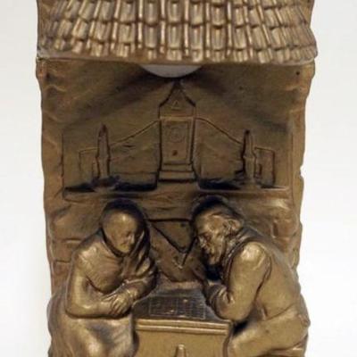 1116	CHALK FIGURAL LAMP	CHALK FIGURAL LAMP OF 2 MEN PLAYING CHESS, APPROXIMATELY 13 IN H
