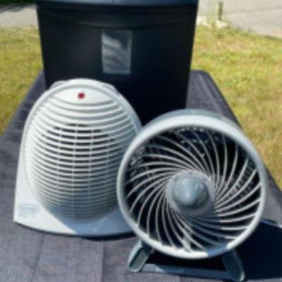 Table Top Fan, Heater and Document Shredder.