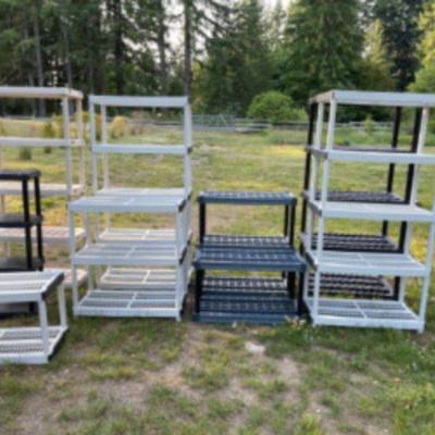 9 Shelving Units - 150lbs/shelf