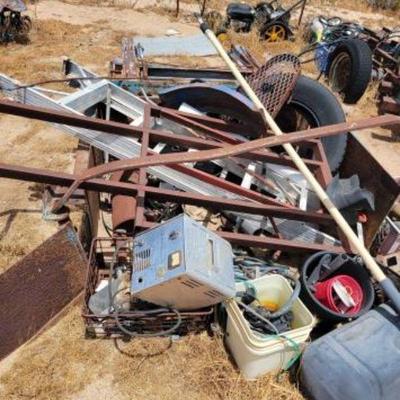 #1160 â€¢ Miscellaneous Tractor Parts and Ladder
