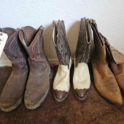 #3304 â€¢ 3 Pairs of Cowboy Boots
