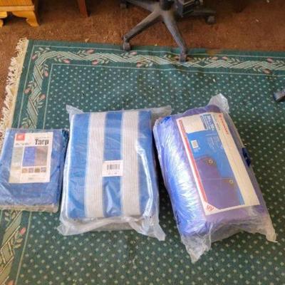 #3064 â€¢ 3 Assorted Tarps
