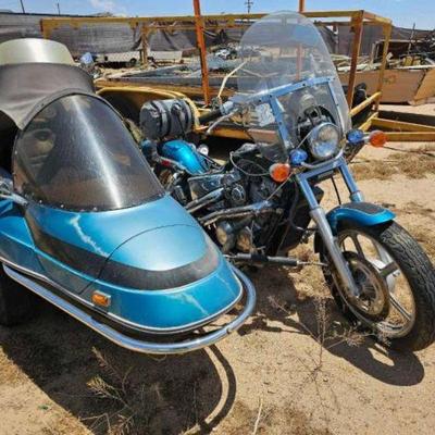 #236 â€¢ 1993 Honda VT1100C Motorcycle with Sidecar and Trailer
