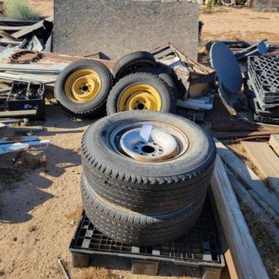 #1216 â€¢ Assorted Set of Wheels and Tires
