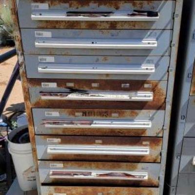 #2620 â€¢ Stanley Vidmar 9-Drawer Toolbox
