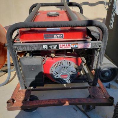 #2606 â€¢ Predator 8750 Gas Powered Generator and Dolly
