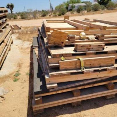 #4008 â€¢ Stack Of Pallets With Ratchet Straps
