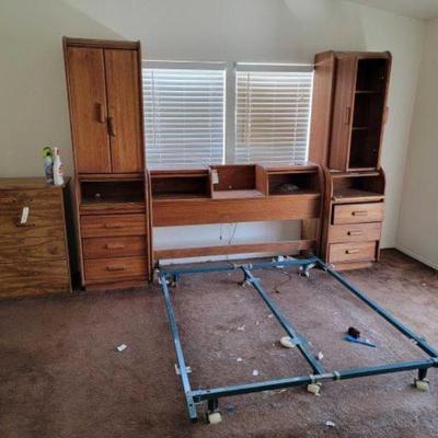 #3104 â€¢ Bed Frame And Night stand Set
