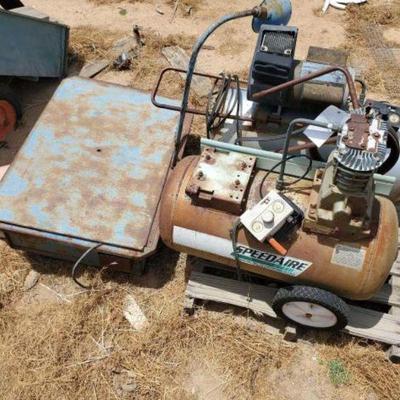 #1168 â€¢ 2 Air Compressors and 1 Solvent Tank
