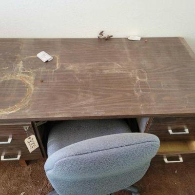 #3054 â€¢ Wooden Desk and Office Chair
