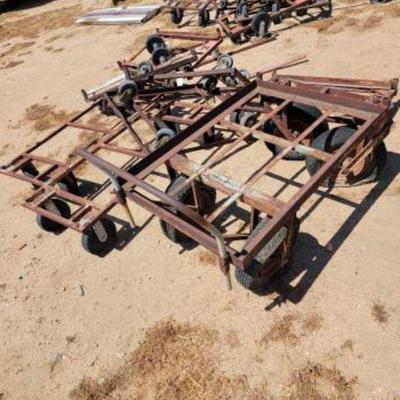 #1104 â€¢ Metal Rolling Carts With Wheels
