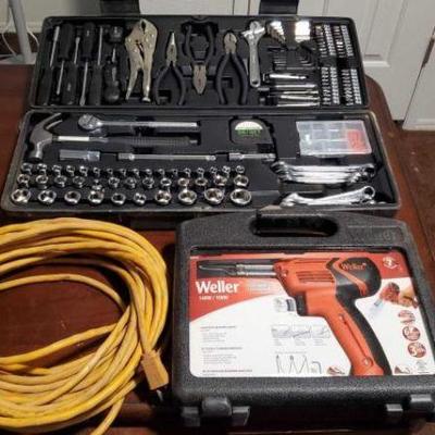 #3508 â€¢ Weller Soldering Gun, Tool Set and Extension Cord
