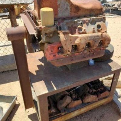#2008 â€¢ Engine Block, Engine Parts and Rotating Engine Table
