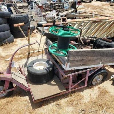 #1166 â€¢ 3 Wheel Electric Cart and Steel Gate
