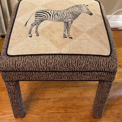 zebra print stool