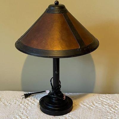 wrought iron arts & crafts table lamp