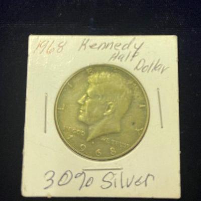 1968 Kennedy Half Dollar (30% silver)