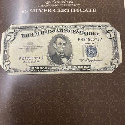 1953 $5 Silver Certificicate