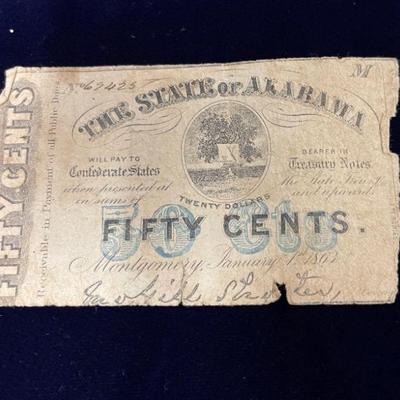 1863 Alabama Paper Script