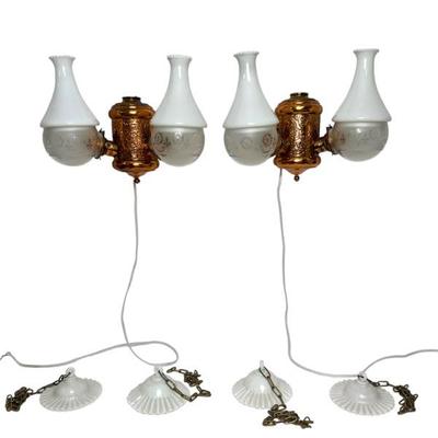 Angle Lamp Oil Sconces Victorian