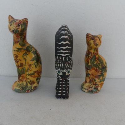 Cat Figurines - 3 in All