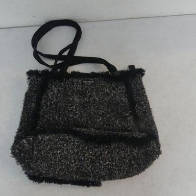 Vintage Kate Spade Black/Gray Nubby Wool Shoulder Bag