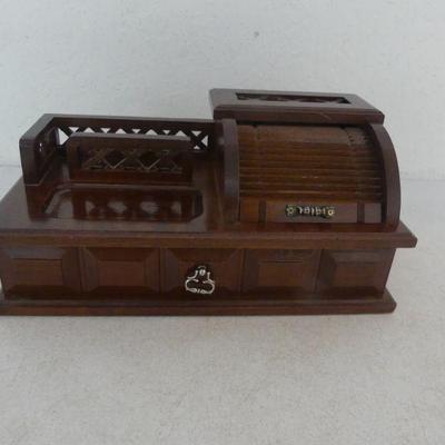 Classic Look Roll-Top Jewelry/Trinket Organizer - 12" x 5Â½" x 6Â½"