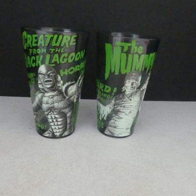 Universal Studios Monster Glasses - Creature From the Black Lagoon & The Mummy