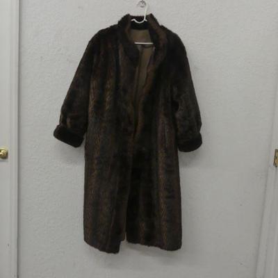 Women's Faux Fur Reversible Full Length Coat