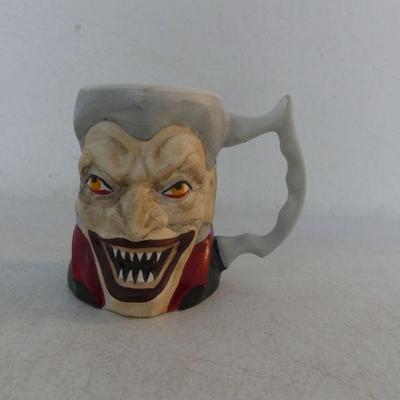 Vintage 1990s Sawely Romania Porcelain 3-D Vampire Cup/Mug