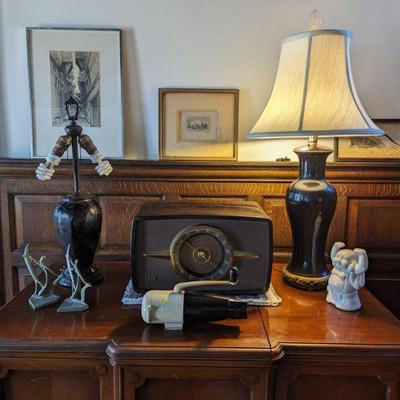 Antique RCA Radio, Table Lamps